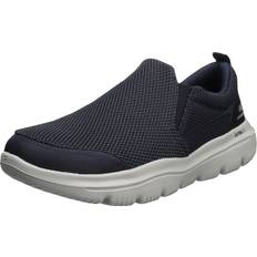 Men - White Walking Shoes Skechers Go Walk Evolution Ultra Impeccable Sneaker - Navy/Gray