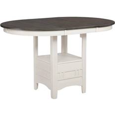 White counter height dining tables Saltoro Sherpi Leaf Extension Dining Table