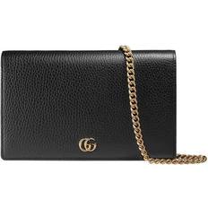 Gucci Schwarz Handtaschen Gucci GG Marmont Leather Mini Chain Bag - Black