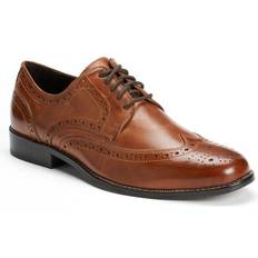 Röda Oxford Nunn Bush Nelson Wingtip Oxford Dress Casual Lace-Up - Cognac