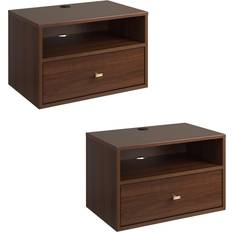 Prepac Floating Nightstand with Shelf Nattbord