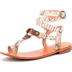 Buckle Sport Sandals Vintage Foundry Co Womens Vina Leather Slingback Strappy Sandals