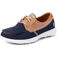 Skechers Go Walk Lite Wide Boat Shoe - Navy