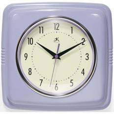 Plastic Wall Clocks Infinity Instruments Retro 9.25-inch Square Wall Clock