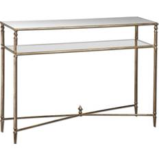 Glasses Console Tables Uttermost Henzler Mirrored Gold Leaf Console Table