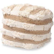 Baxton Studio White Furniture Baxton Studio Basque Moroccan Pouffe