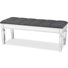 Silver Benches Baxton Studio Hedia Contemporary Settee Bench