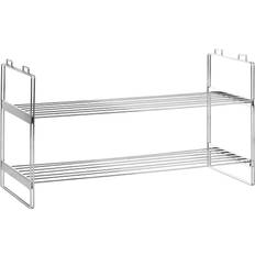 Chrome Wall Shelves Whitmor 2 Tier Stackable Closet Vegghylle