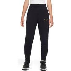 Nike Older Kid's Fleece Trousers - Black/Metallic Gold (DV3230-010)