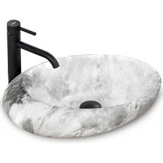 REA Keramiskt Handfat Oval Form 49 x 31 cm Grå