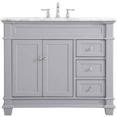 MDF Vanity Units for Double Basins Elegant VF50042 Wesley 42" Free Standing