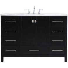 Vanity Units for Double Basins Elegant VF18848 Irene 48" Free Standing Single Top