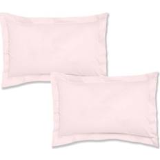 Linen Pillow Cases Bianca Cotton Percale 200 Thread Count Pillow Case Natural, Pink