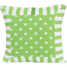 Cushion Covers Homescapes Stripe Stars Cushion Cover Green (60x60cm)