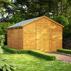 Outbuildings power Sheds 16 Double Door Shiplap Dip Treated Security Shed (Building Area )