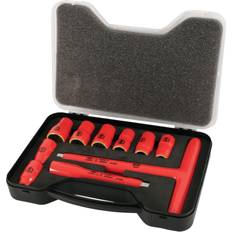 Wiha Wrenches Wiha 31496 T-Handle Insulated 3/8-Inch, Sizes 5/16, 3/8, 7/16, 1/2, 9/16, 5/8, Extension T Handle Head Socket Wrench