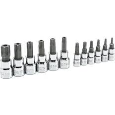 Set Bit Screwdrivers Crescent 1/4 3/8 Point Tamper Proof Torx Socket Set Bit Screwdriver