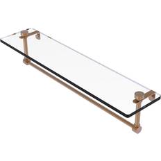 Allied Brass 22 Inch Glass Vanity Shelf with Integrated Towel Bar Brushed Bronze