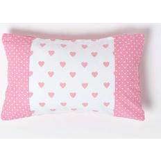 Homescapes Hearts Polka Polka Dots Cushion Cover Pink (50x)