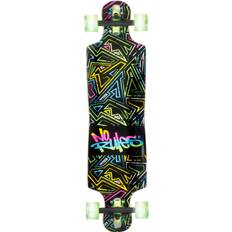 Gröna Longboards Muuwmi Longboard ABEC 7 Neon mit Leuchtrollen mehrfarbig