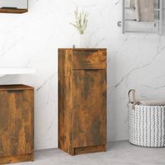 vidaXL Armario De Baño Madera Contrachapada Roble Ahumado 32 x 34 x 90 cm