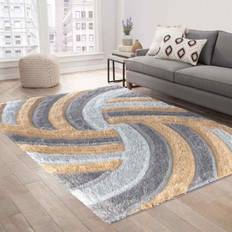 Serdim Rugs Soft Swirl Yellow, Grey 160x230cm