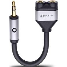 3.5mm y adapter Oehlbach 60021, 3.5mm, Manlig kontakt, 2