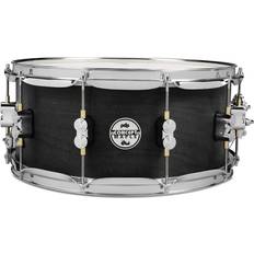 Snare Drums Pacific Black Wax Maple Snare Drum 6.5 x 14
