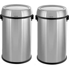 Swing lid trash can 17 Gal. Stainless Steel Commercial Trash Can with Swing Lid 2