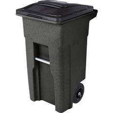 Waste Disposal Toter 32 Gallon Blackstone Trash Can with Wheels Lid