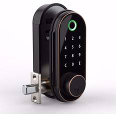 Brown Door Locks & Deadbolts Barska Biometric Keypad Door Lock Black