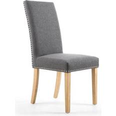 Shankar Of Randall Stud Detail Linen Kitchen Chair