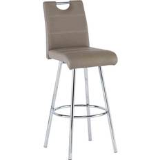 World 2 Vegas Taupe Bar Stool