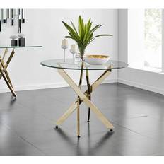 Gold Dining Tables Furniturebox Furniturebox Uk Novara Tempered Dining Table