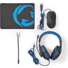 Gaming mus og headset¨ Nedis Gaming Combo Kit