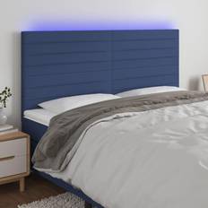 Blau Kopfteile vidaXL LED Stoff Blau Kopfteil