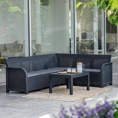 Keter Canapés et Bancs d'Extérieur Keter Elément d'Angle de Jardin Graphite d'Extérieur Patio Terrasse Canapé Modulaire