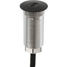 Ochno Elartikler Ochno Socket with RGB Button USB-C outlet w. locking screw 1m cable in Aluminium