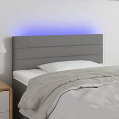 vidaXL À LED Gris foncé 80x5x78-88 cm Tissu Tête de lit