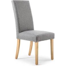 Shankar Of Randall Stud Detail Linen Kitchen Chair