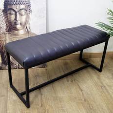 Leathers Benches Fwstyle FWStyle Soneri Ribbed Stitch Settee Bench