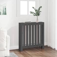 vidaXL radiatorskjuler 79,5x19x84 massivt fyrretræ grå