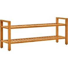 vidaXL with 2 Shelves 39.3 x 10.6 x 15.7 in Shoe Rack