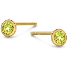 Spirit Icons Sky Karat Guld Stiftörhängen Med Peridot S44556