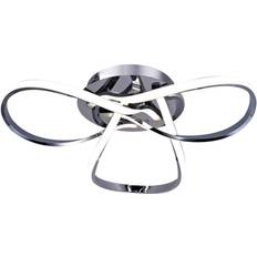 Aurolite Halo Polished Chrome Ceiling Flush Light ∅ 53cm