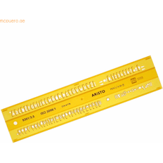 Transparant Penaccessoires Aristo Schriftschablone Isonorm Typ B gerade Mittelschrift 3,5mm gel