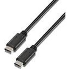 Cables Aisens USB 2.0 3A C/M-C/M Negro 2.0M