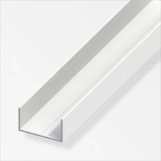 Boden Rechteck-U-Profil 19,5 x 35,5 x 1000 mm weiß Aluminium Profile u Schiene Alfer