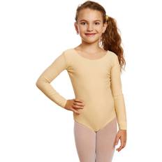 Leveret Girls Long Sleeve Leotard Maroon 2-4