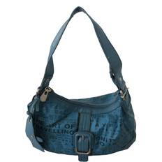 Wayfarer Shoulder Handbag Printed Purse Women Women's Blue